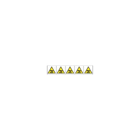 Foglio n. 5 etichette adesive 60x60 Emissione calore