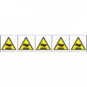 Foglio n. 5 etichette adesive 60x60 Emissione calore