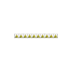 Foglio 10 etichette ad. 30x30 pericolo nastro tagliente