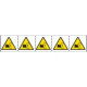 Foglio n. 5 etichette adesive 60x60 pericolo "trascinamento rotazione"