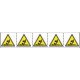 Foglio 5 etichette ad. 60x60 pericolo albero di trasmissione