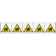 Foglio n. 5 etichette adesive 60x60 pericolo "schiacciamento laterale"