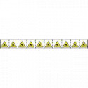 Foglio n. 10etichette adesive 30x30 Pericolo nastro trasportatore