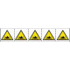 Foglio n. 5 etichette adesive 60x60 Pericolo piastra radiante