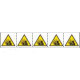 Foglio n. 5 etichette adesive 60x60 pericolo nebulizzazione