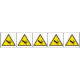 Foglio n. 5 etichette adesive 60x60 pericolo "tranciatura dita"