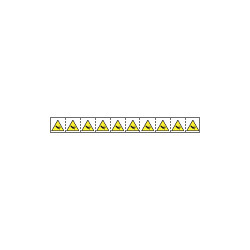 Foglio n. 10 etichette adesive 30x30 Pericolo tranciatura dita