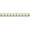 Foglio n. 10 etichette adesive 30x30 Pericolo tranciatura dita