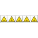 Foglio n. 5 etichette adesive 60x60 pericolo "terre inserite"