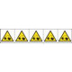 Foglio n. 5 etichette 60X60 pericolo avvolgimento bobina