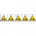 Foglio n. 5 etichette 60X60 pericolo avvolgimento bobina