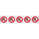 Foglio n. 5 etichette adesive 60x60 Vietato trasportare persone. . .