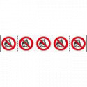Foglio n. 5 etichette adesive 60x60 Vietato trasportare persone. . .