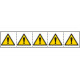 Foglio n. 5 etichette adesive 60x60 Pericolo generico EN ISO 7010
