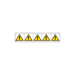Foglio n. 5 etichette adesive 60x60 Pericolo generico EN ISO 7010