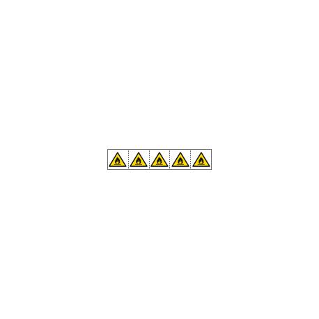 Etichetta pericolo infiammabile EN ISO 7010