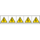 Foglio n. 5 etichette adesive 60x60 Pericolo tensione. . . EN ISO7010
