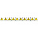 Foglio n. 10 etichette adesive 30x30 Tensione elettrica EN ISO 7010