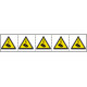 Foglio n. 5 etichette adesive 60x60 Pericolo Carico Sospeso ISO 7010