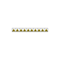 Foglio n. 10 etichette adesive 30x30 Pericolo carrelli in. . EN ISO 7010