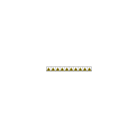 Foglio n. 10 etichette adesive 30x30 Pericolo carrelli in. . EN ISO 7010