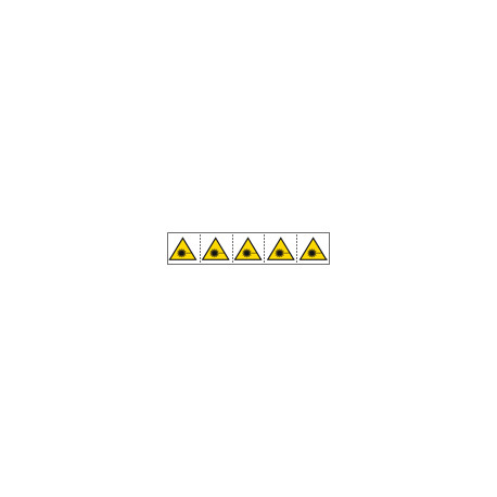 Foglio n. 5 etichette adesive 60x60 Pericolo laser. . . . . . EN ISO7010