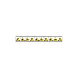Foglio n. 10 etichette adesive 30x30 Pericolo laser. . . . . . . . EN ISO 7010