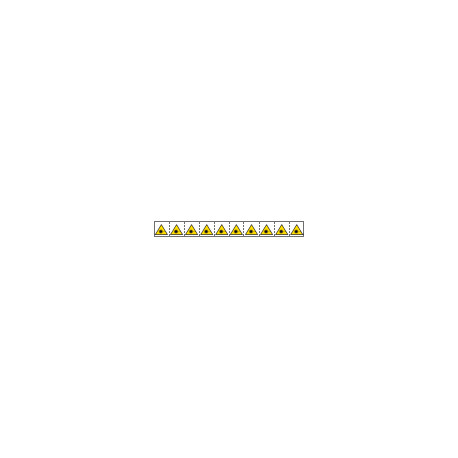 Foglio n. 10 etichette adesive 30x30 Pericolo laser. . . . . . . . EN ISO 7010