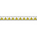 Foglio n. 10 etichette adesive caduta materiali EN ISO 7010