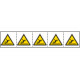 Foglio n. 5 etichette adesive 60x60 Pericolo zona scivolosa. . EN ISO7010