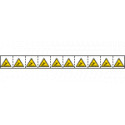 Foglio n. 10 etichette adesive 30x30 Pericolo zona scivol. . EN ISO 7010