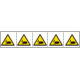 Foglio n. 5 etichette adesive 60x60 Pericolo schiamento . . . . . EN ISO7010