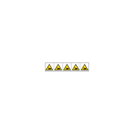 Foglio n. 5 etichette adesive 60x60 Pericolo schiamento . . . . . EN ISO7010