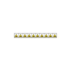 Foglio n. 10 etichette adesive 30x30 Pericolo schiacciam. . . EN ISO 7010