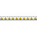 Foglio n. 10 etichette adesive 30x30 Pericolo schiacciam. . . EN ISO 7010
