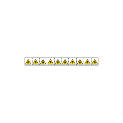 Foglio n. 10 etichette adesive 30x30 Pericolo materiale. . . . EN ISO 7010