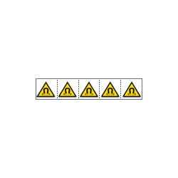 Foglio n. 5 etichette adesive 60x60 Pericolo campo magn. . . . EN ISO 7010