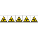 Foglio n. 5 etichette adesive 60x60 Pericolo biologico. . . . . EN ISO 7010