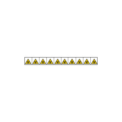 Foglio n. 10 etichette adesive 30x30 Pericolo biologico EN ISO 7010