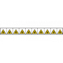 Foglio n. 10 etichette adesive 30x30 Pericolo biologico EN ISO 7010