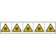 Foglio n. 5 etichette adesive 60x60 Pericolo basse temp. . . . EN ISO 7010
