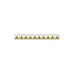 Foglio n. 10 etichette adesive 30x30 Pericolo basse temper. . EN ISO 7010