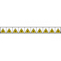 Foglio n. 10 etichette adesive 30x30 Pericolo basse temper. . EN ISO 7010