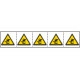 Foglio n. 5 etichette adesive 60x60 Pericolo inciampo. . . . . . EN ISO 7010