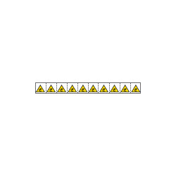 Foglio n. 10 etichette adesive 30x30 Pericolo inciampo EN ISO 7010