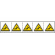 Foglio n. 5 etichette adesive 60x60 Pericolo caduta con. . . . EN ISO 7010