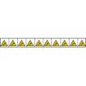 Foglio n. 10 etichette adesive 30x30 Pericolo caduta con. . . EN ISO 7010
