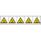 Foglio n. 5 etichette adesive 60x60 Pericolo superfici. . . . . EN ISO 7010