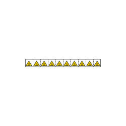 Foglio n. 10 etichette adesive 30x30 Pericolo superfici. . . EN ISO 7010