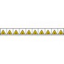 Foglio n. 10 etichette adesive 30x30 Pericolo superfici. . . EN ISO 7010